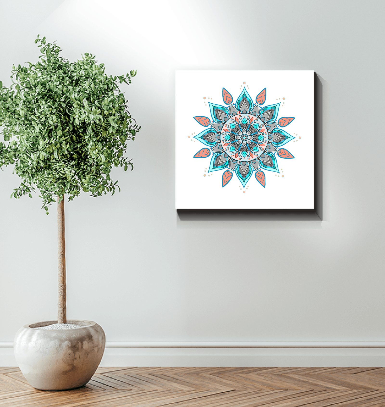 Serene Mandala Lotus Metal Art - Beyond T-shirts