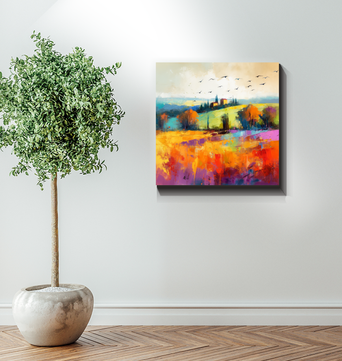 Riverside Retreat Wrapped Canvas