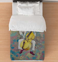 Melody Mosaic Duvet Cover on a neatly made bed in a stylish bedroom.