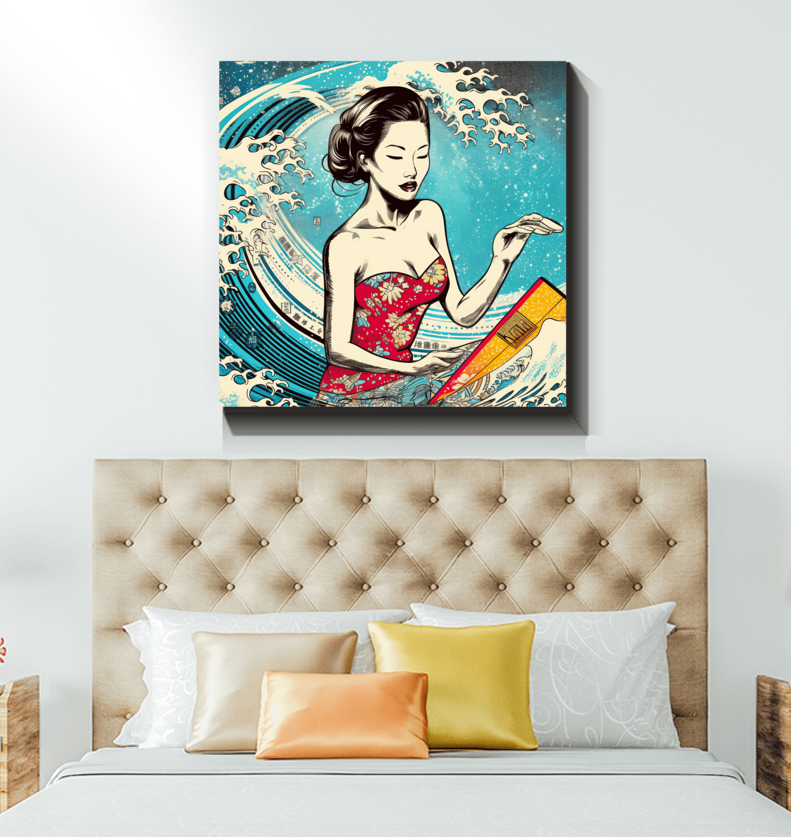 Surfing Majesty Canvas Print - Beyond T-shirts