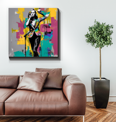 Cosmic Elegance Minimalist Abstract Wrapped Canvas