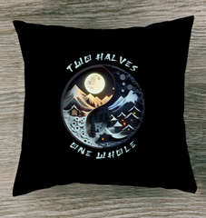 Yin Yang design on Urban Pulse indoor pillow for modern decor.