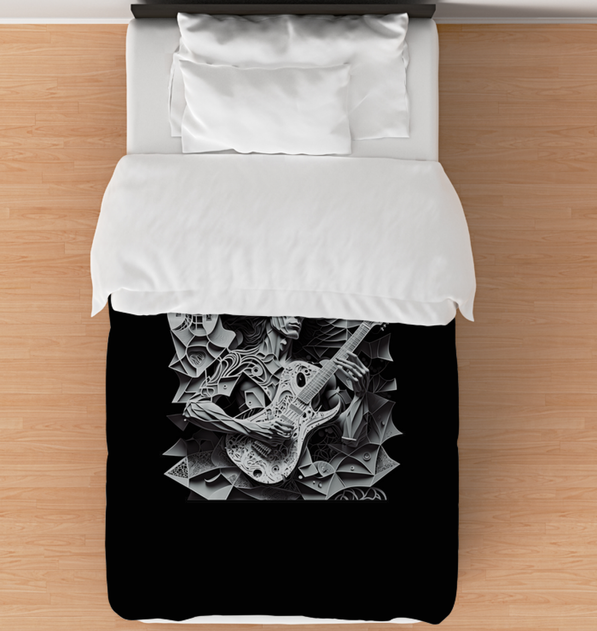 Guitar Virtuoso Duvet Cover