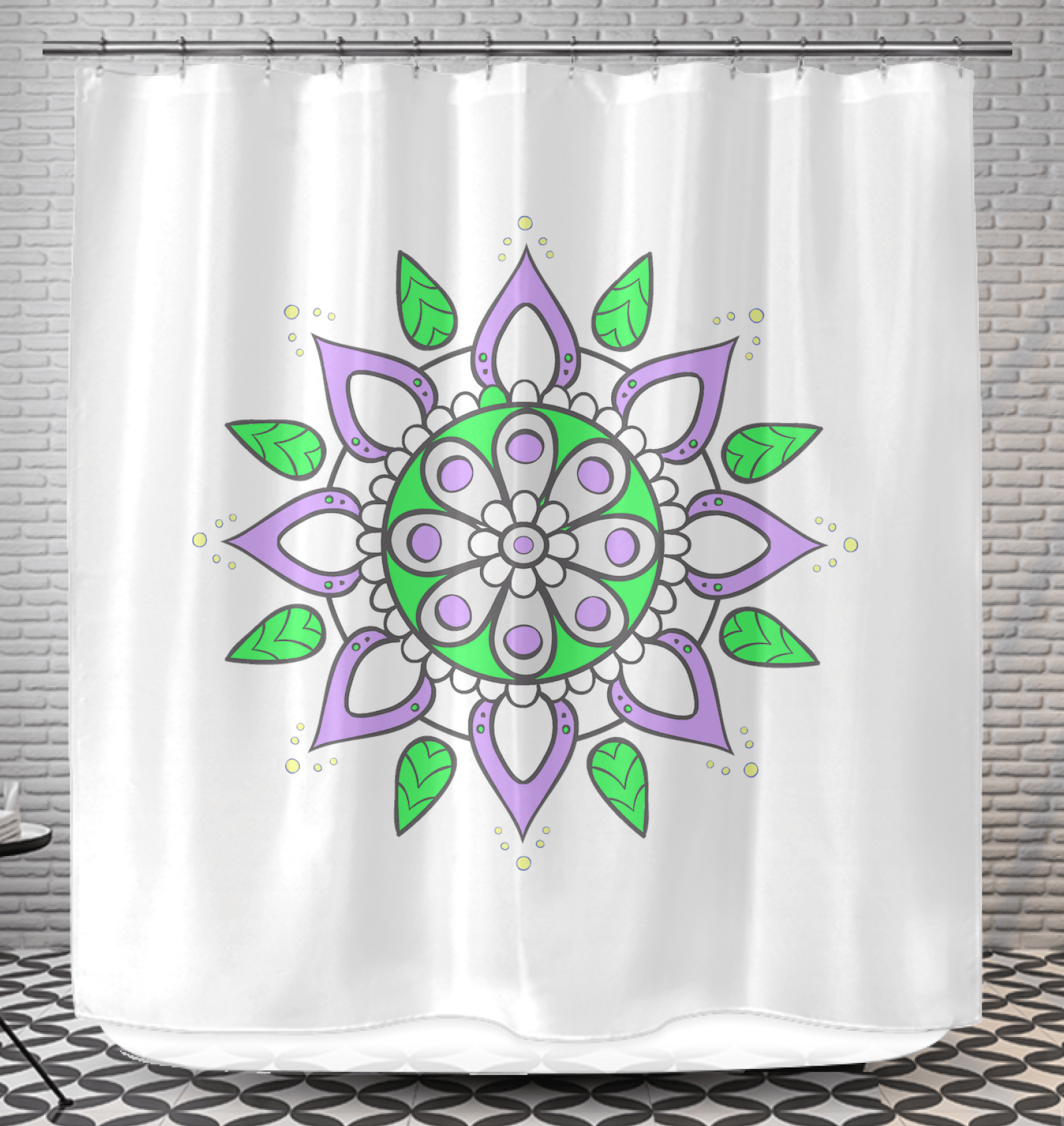 Mandala Reflections Vinyl Curtain - Beyond T-shirts