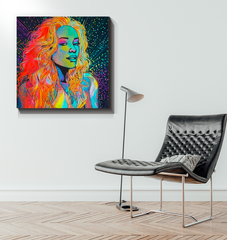 Bright and colorful begonia wall art on canvas