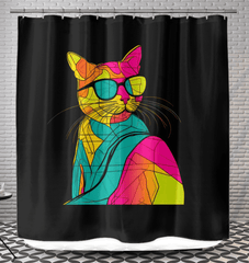 Elegant Cat Silhouettes Shower Curtain - Beyond T-shirts