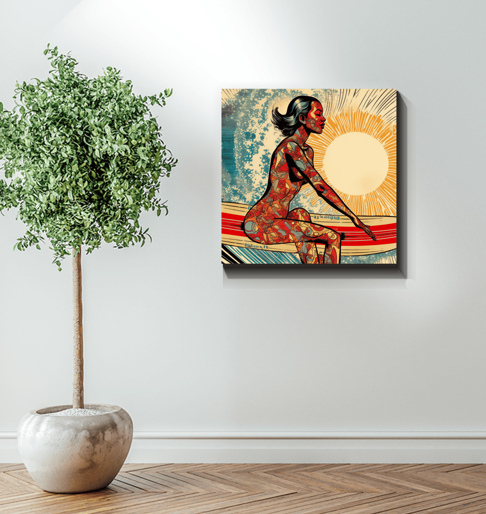 Surfing Reverie Canvas Art - Beyond T-shirts