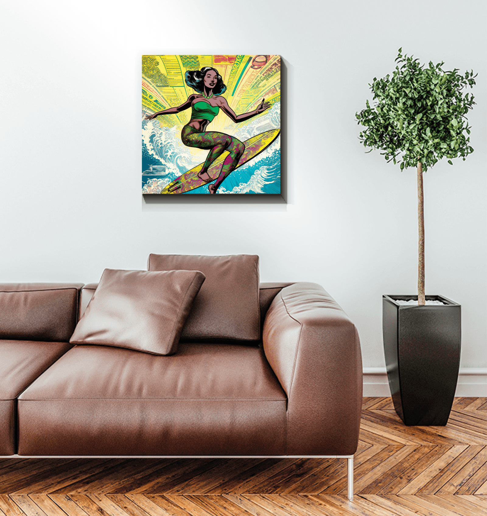 Surfing 1 17 Wrapped Canvas - Beyond T-shirts