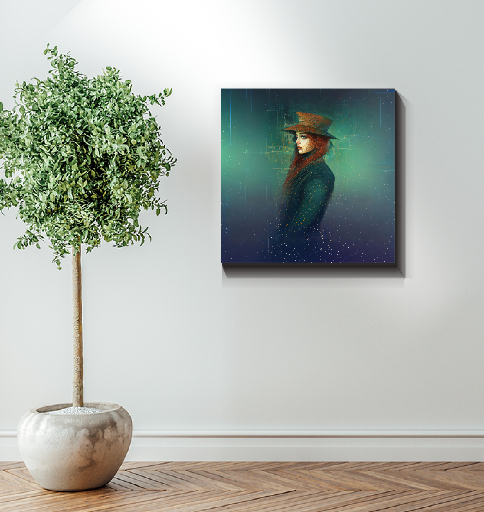 Ethereal Essence Wrapped Canvas - Vibrant Colors