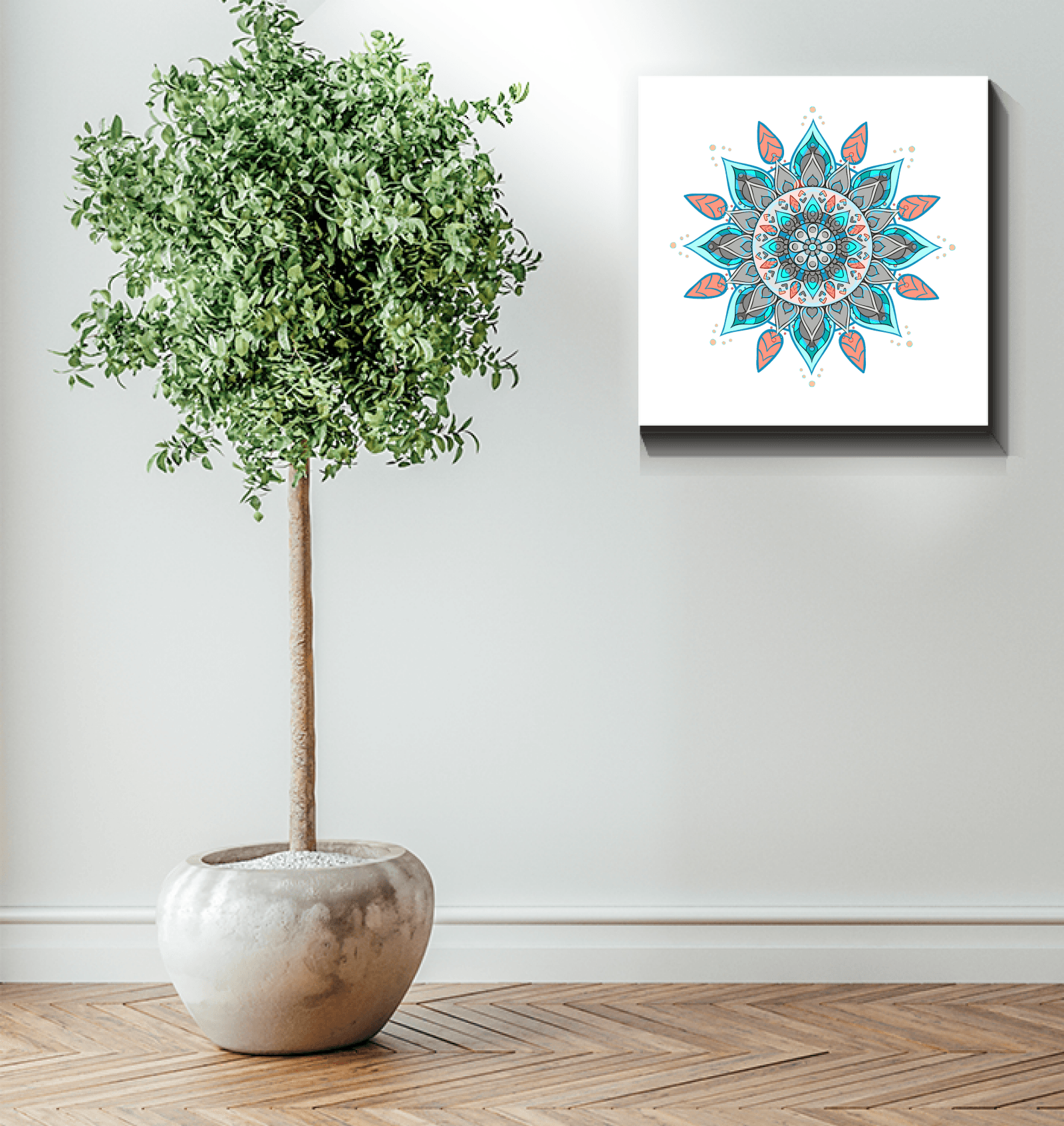 Serene Mandala Lotus Metal Art - Beyond T-shirts