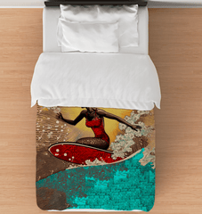 Surfing Tranquility Duvet Cover - Beyond T-shirts