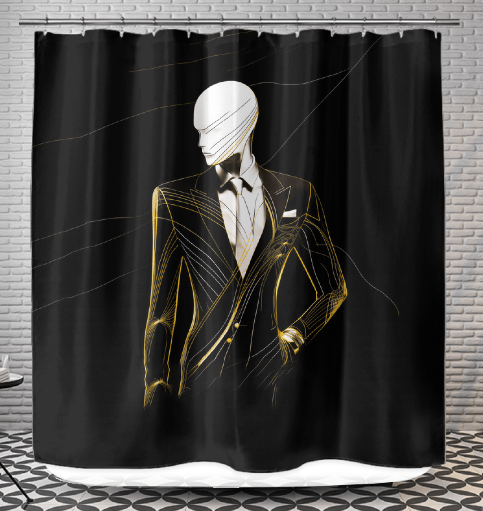 Couture Glamour Shower Curtain - Beyond T-shirts