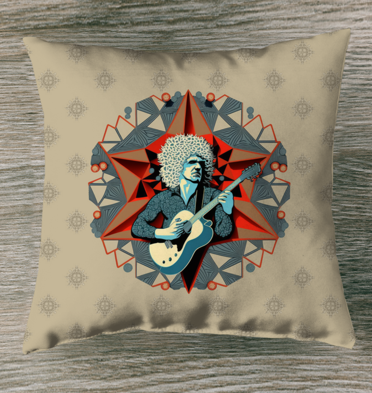 Blues Backyard Outdoor Pillow