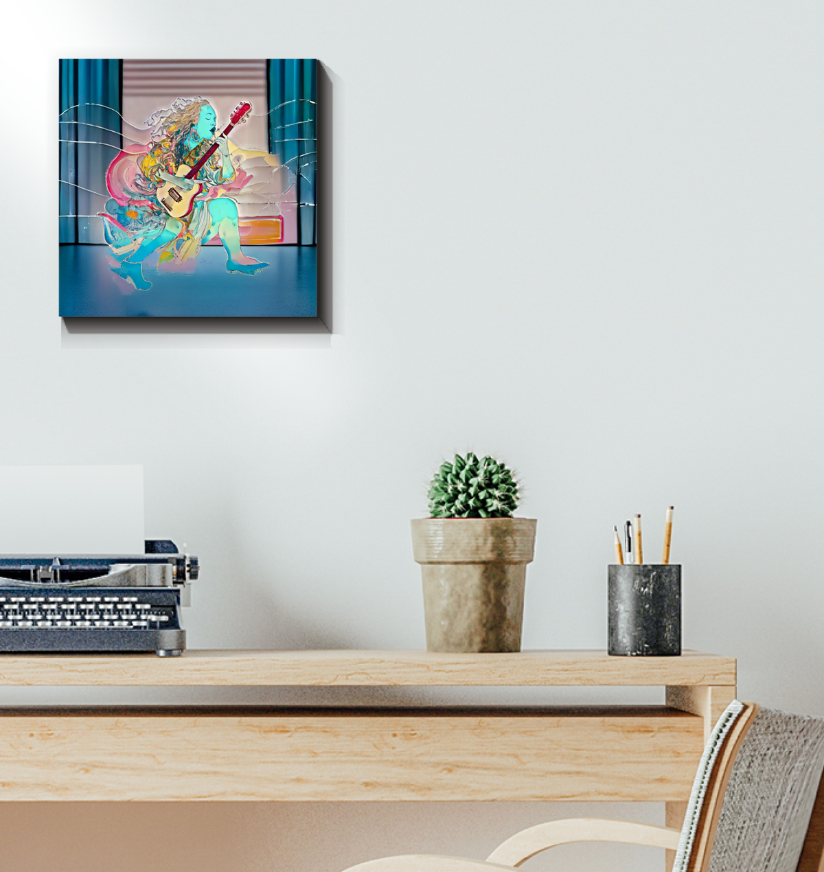 Crescendo Canvas wrapped canvas with dynamic design.