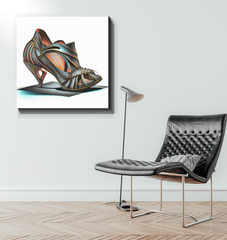 Walk the Future - Futuristic Shoe Wrapped Canvas - Beyond T-shirts