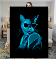 Cat's Whimsical Adventures Sherpa Blanket - Beyond T-shirts