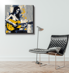Abstract Echoes Minimalist Abstract Wrapped Canvas