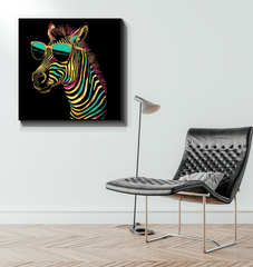Elegant Zebra Portrait Canvas Art - Beyond T-shirts