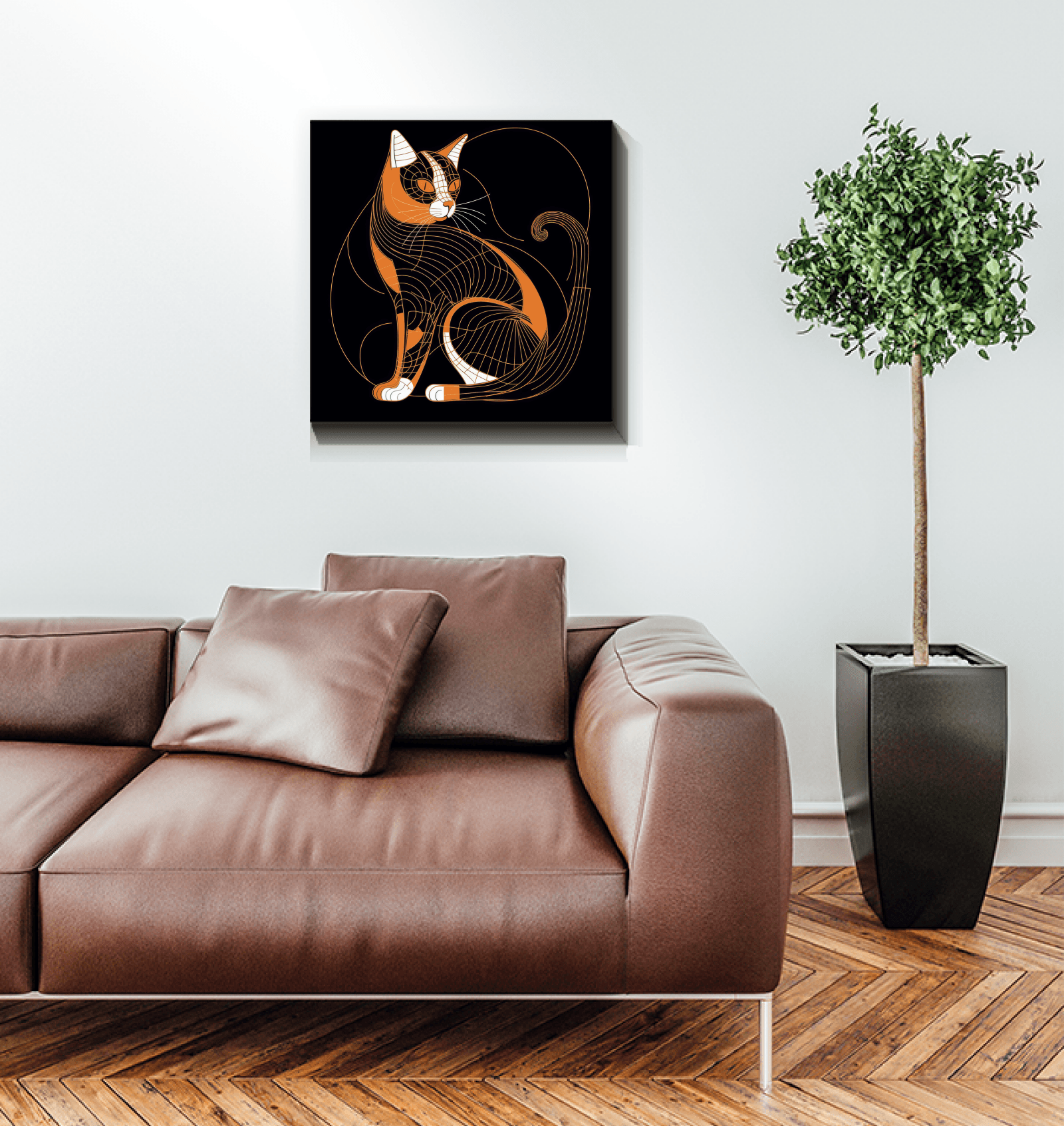 Elegant Cat Forest Prowl Canvas - Beyond T-shirts