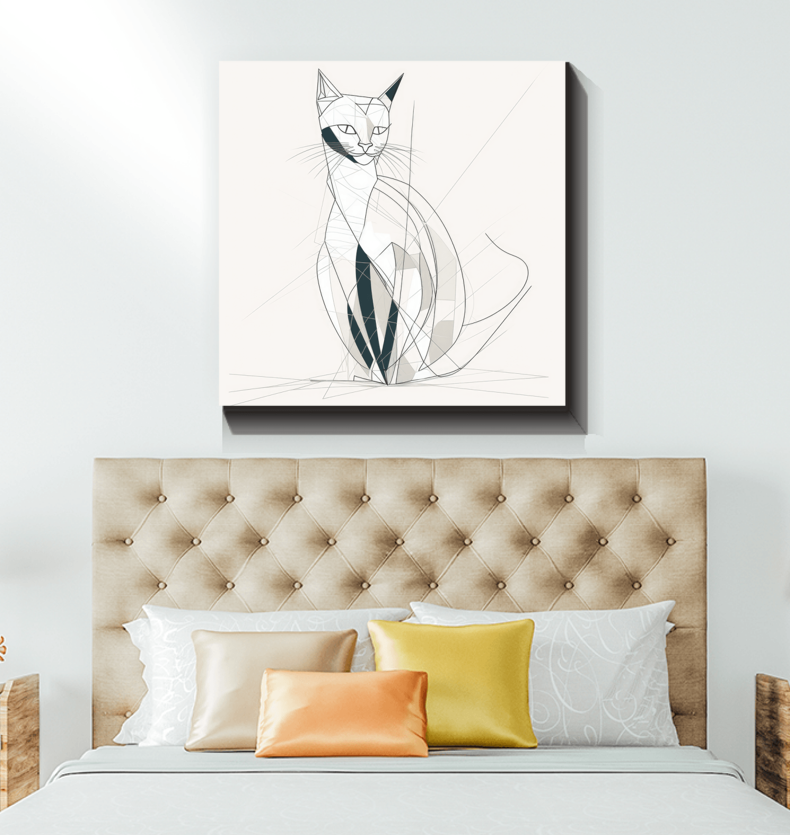 Playful Cat Yarn Tangle Canvas - Beyond T-shirts