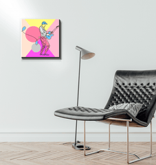 Guitar Line Art 4 Wrapped Canvas - Beyond T-shirts
