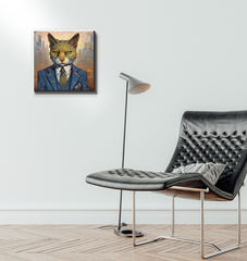 Elegant Feline Fancy Canvas with modern decor.