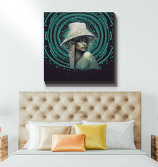 Urban Zen Beyond Style Wrapped Canvas in a contemporary living room.