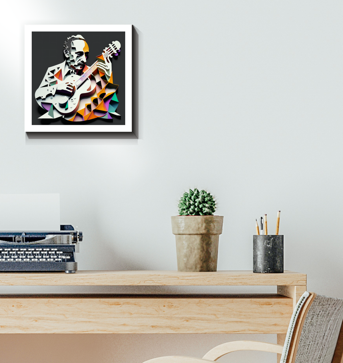 Rock Legend Riffs Wrapped Canvas