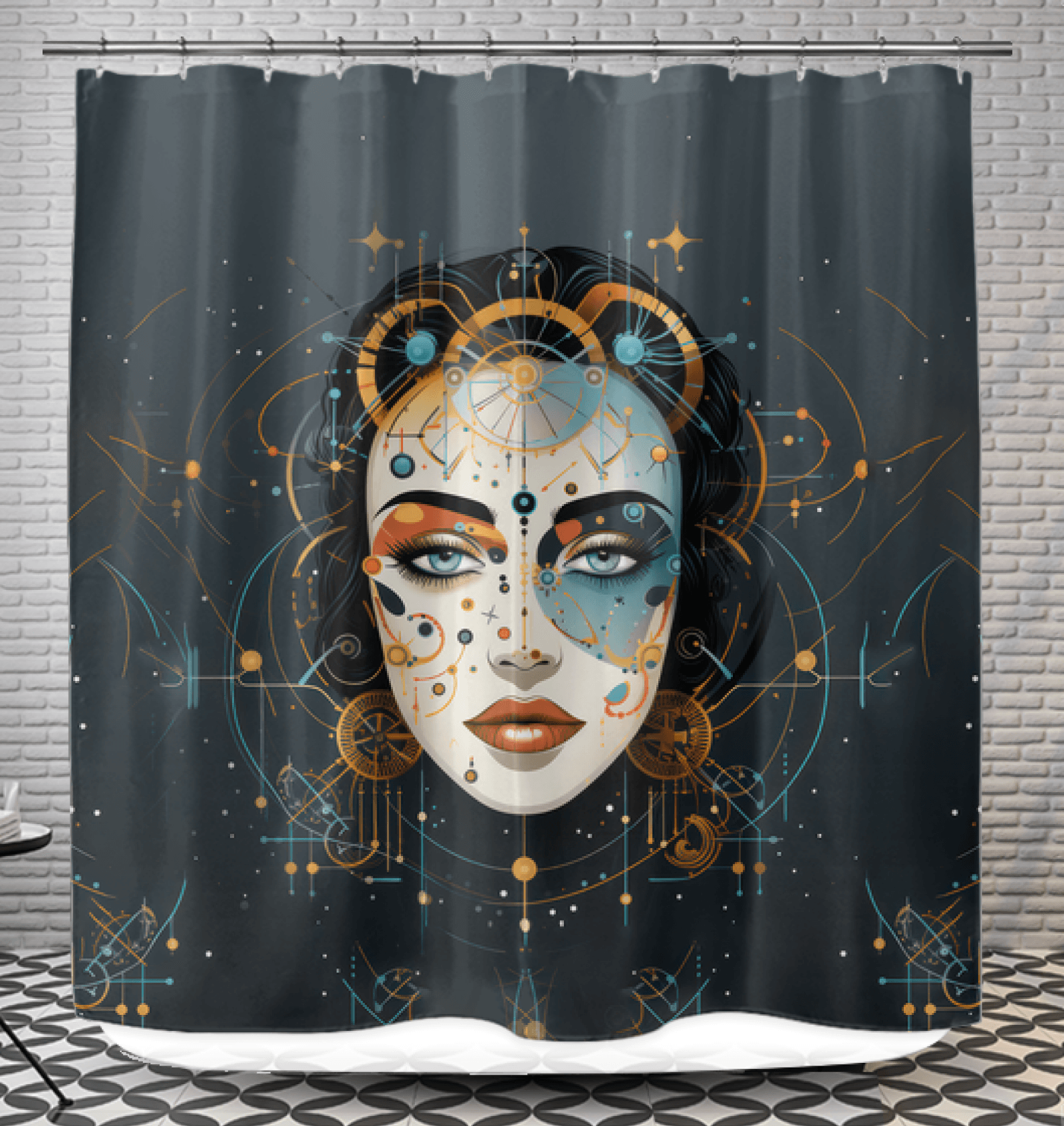 Visionary Vibes Shower Curtain - Beyond T-shirts