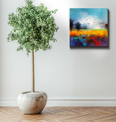 Sunrise at the Lake Wrapped Canvas