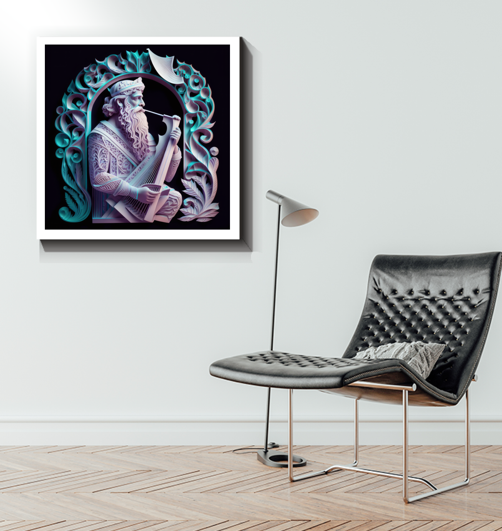 Artistic Representation of Tribal Drums on Canvas