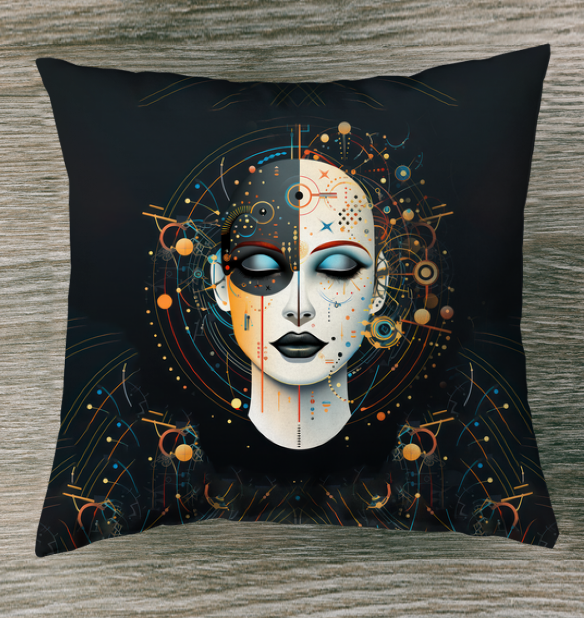 Alluring Abstract Outdoor Pillow