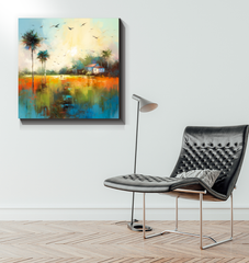 Desert Mirage Landscape Canvas Decor
