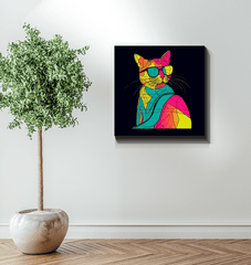 Playful Purr Canvas Artwork - Beyond T-shirts