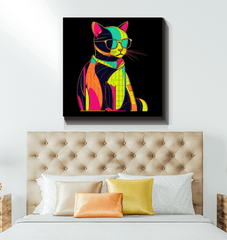 Elegant Feline Canvas Art - Beyond T-shirts