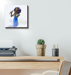 Elegant wrapped canvas featuring Nautical Navigator Paper Art, ideal for coastal decor.