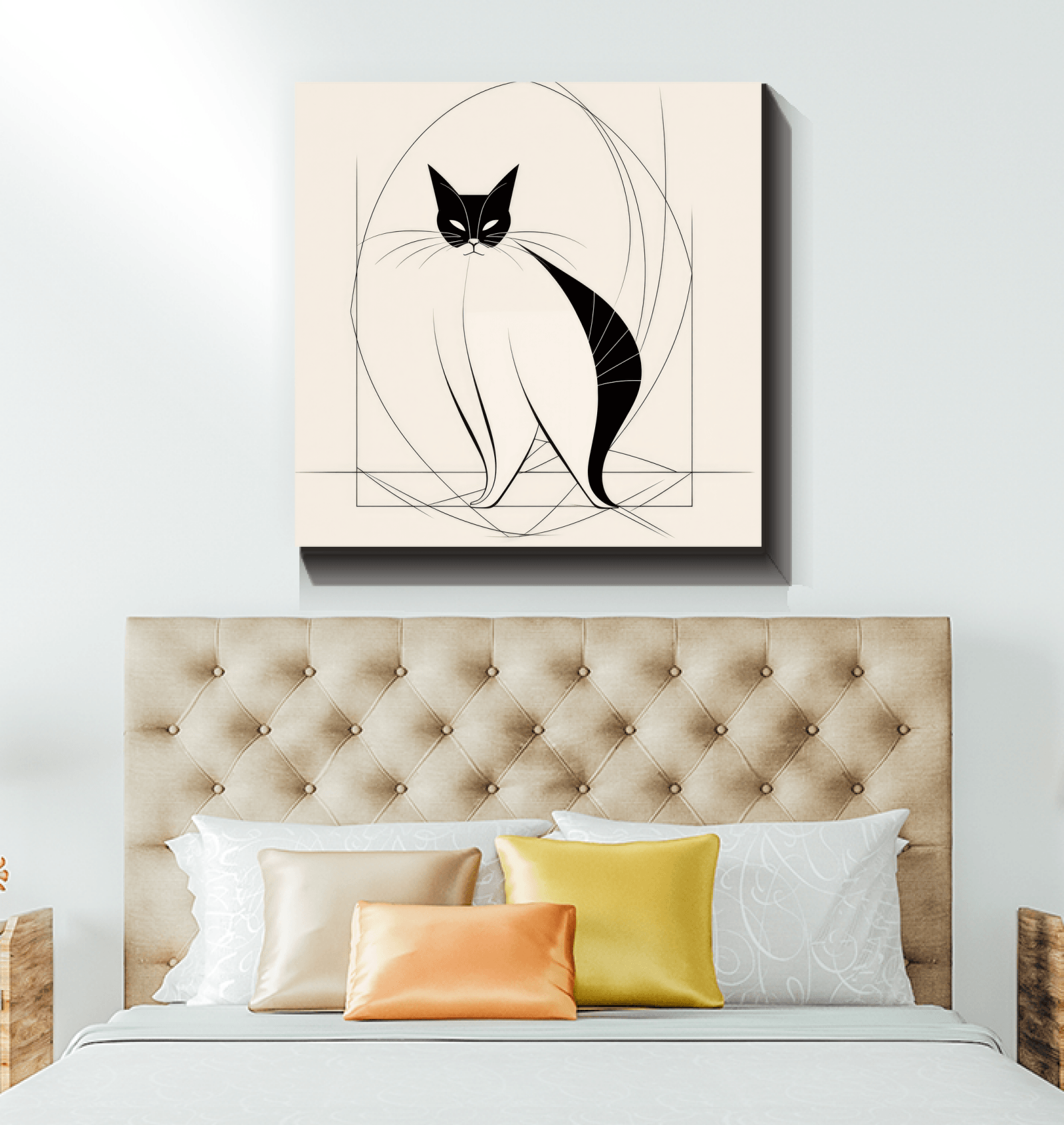 Graceful Cat Ballet Pose Canvas - Beyond T-shirts