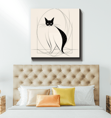 Graceful Cat Ballet Pose Canvas - Beyond T-shirts