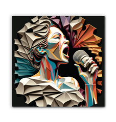 Singing Melodies Wrapped Canvas