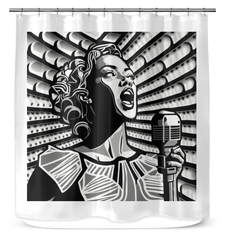 Sonic Spectrum Shower Curtain