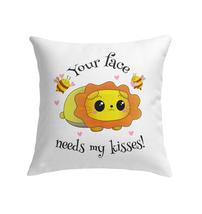 Needs My Kisses Indoor Pillow