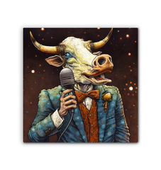 Cow's Serene Pasture Wrapped Canvas