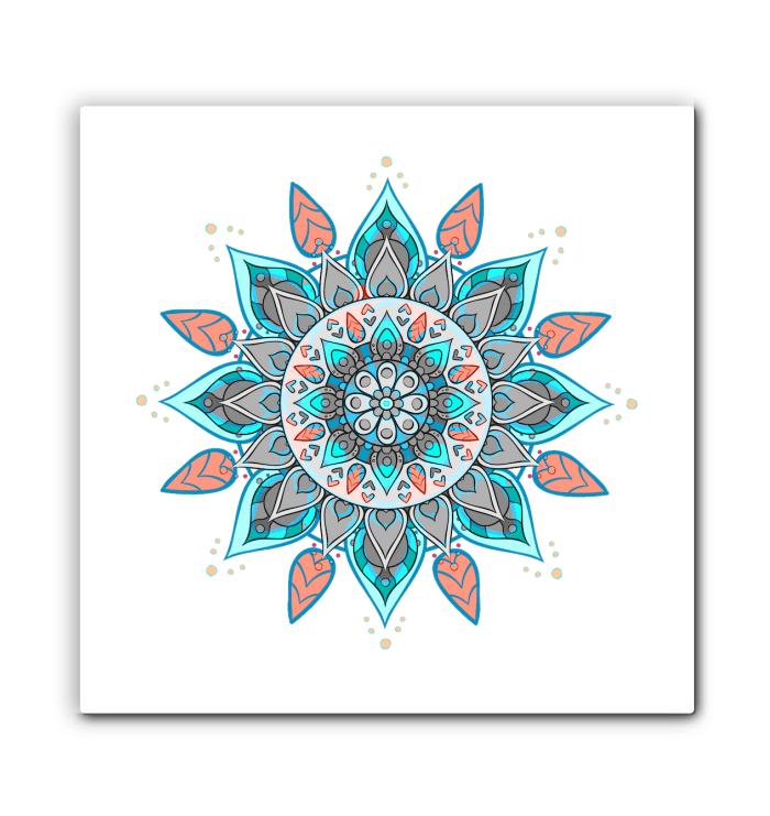 Serene Mandala Lotus Metal Art - Beyond T-shirts