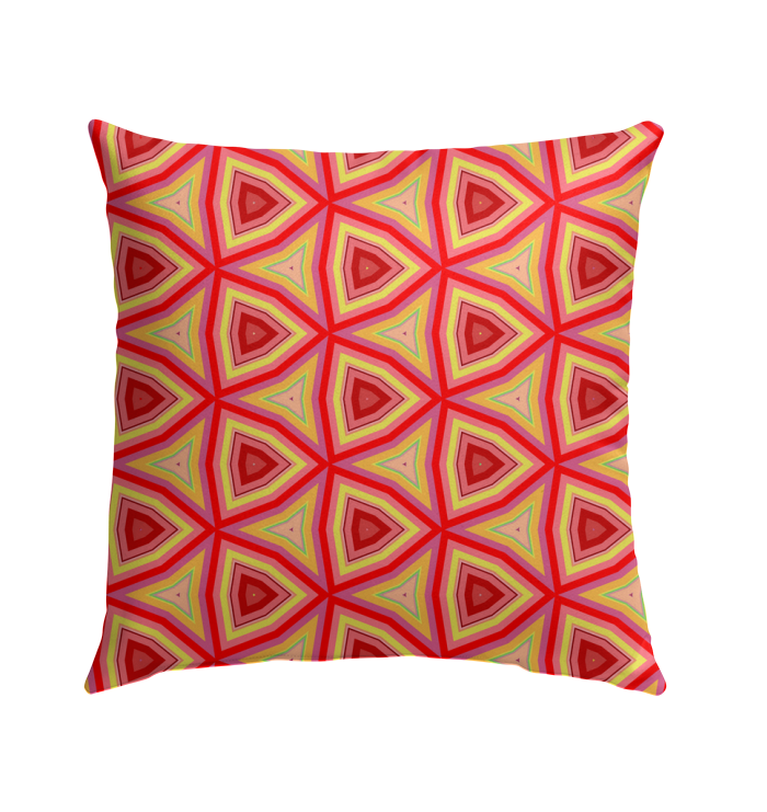 Stylish and durable Graphic Groove pillow for outdoor use