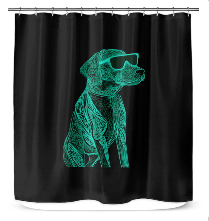 Brighten your bathroom with a shower curtain featuring playful dogs on an exploration, inspiring daily adventures.