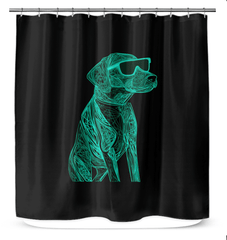 Brighten your bathroom with a shower curtain featuring playful dogs on an exploration, inspiring daily adventures.