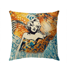 Stylish Surfing 5 08 Outdoor Pillow with vibrant surf and wave design for a lively outdoor decor.