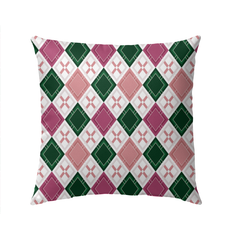 Elegant Diamond Symphony Outdoor Pillow