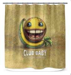 Elegant CB3-132 shower curtain adding style to bathroom space.