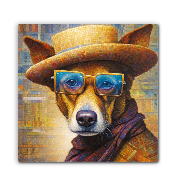 Playful dog breeds canvas print